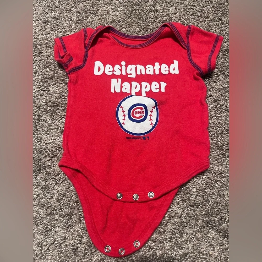 Chicago Cubs Bundle of 3 Baby‎ Bodysuit Set 6-9M Red, White & Blue